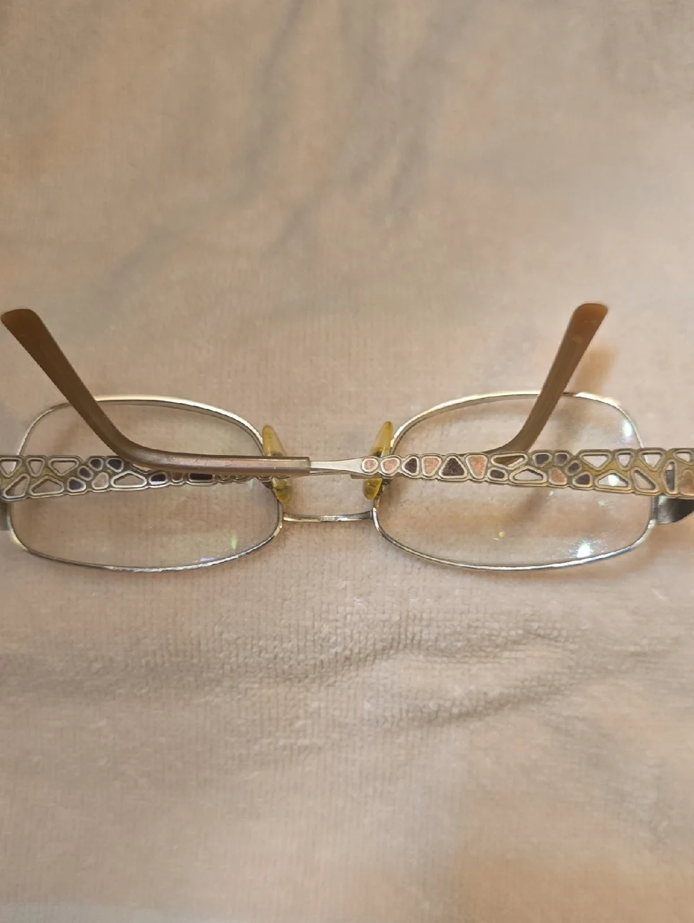 Charmant CH12106 WG Titanium Perfection 52-18-135mm Gold Bronze Stone Eyeglasses